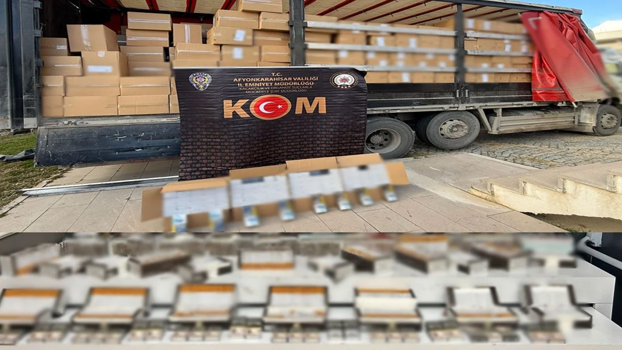Afyonkarahisar'da Tütün Kaçakçılarına Çifte Darbe: Milyonlarca Makaron Ele Geçirildi