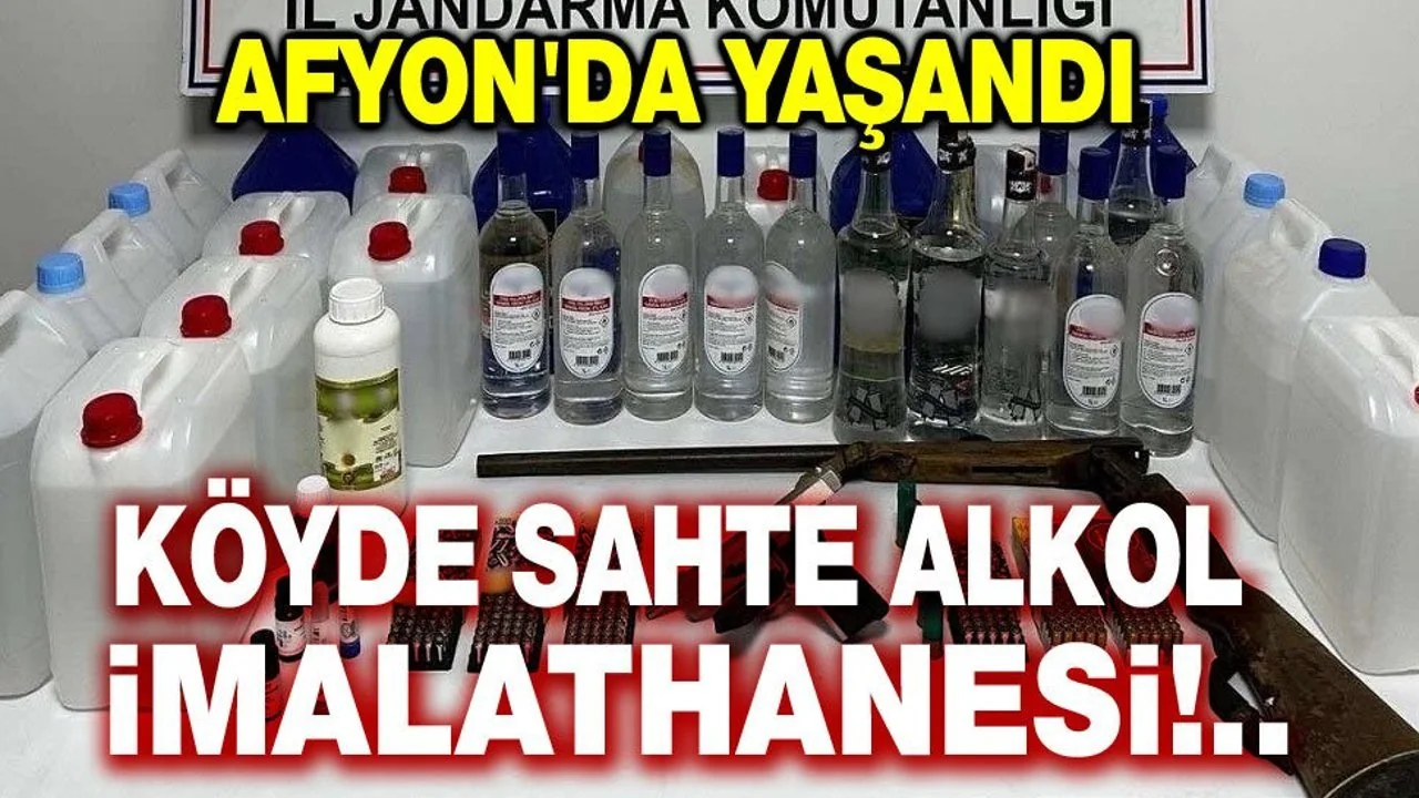 Afyonkarahisar'da Köy Evine Sahte İçki Baskını: İki Şüpheli Gözaltında