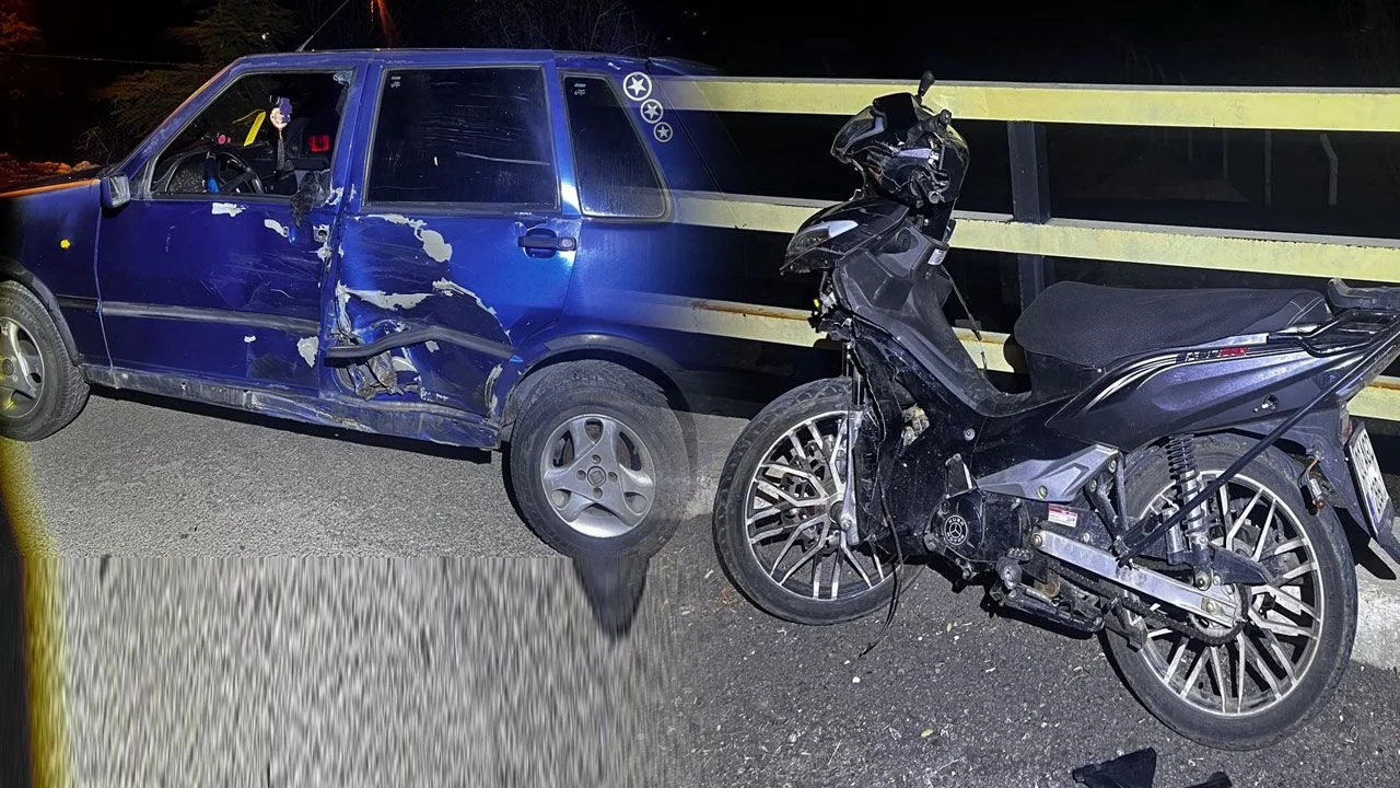 Bolvadin'de Motosiklet ve Otomobil Çarpıştı: İki Sürücü Yaralı