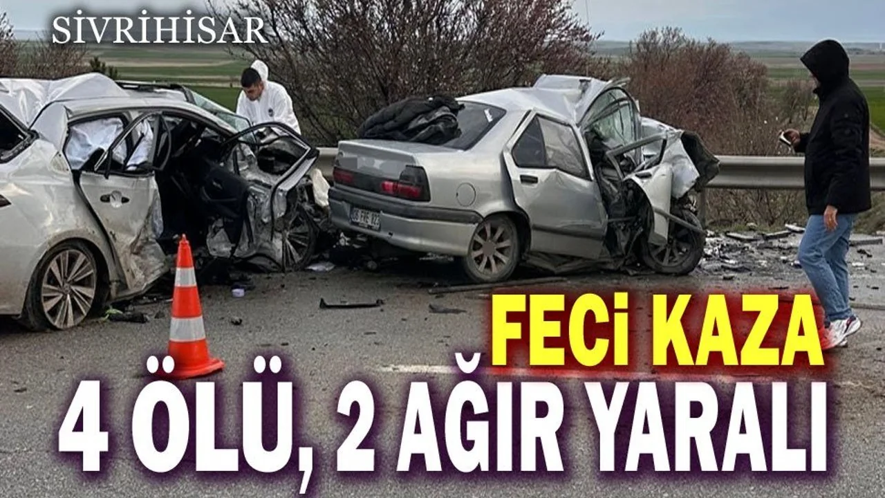 Eskişehir-Ankara Karayolunda Kafa Kafaya Çarpışma: 4 Ölü, 2 Ağır Yaralı